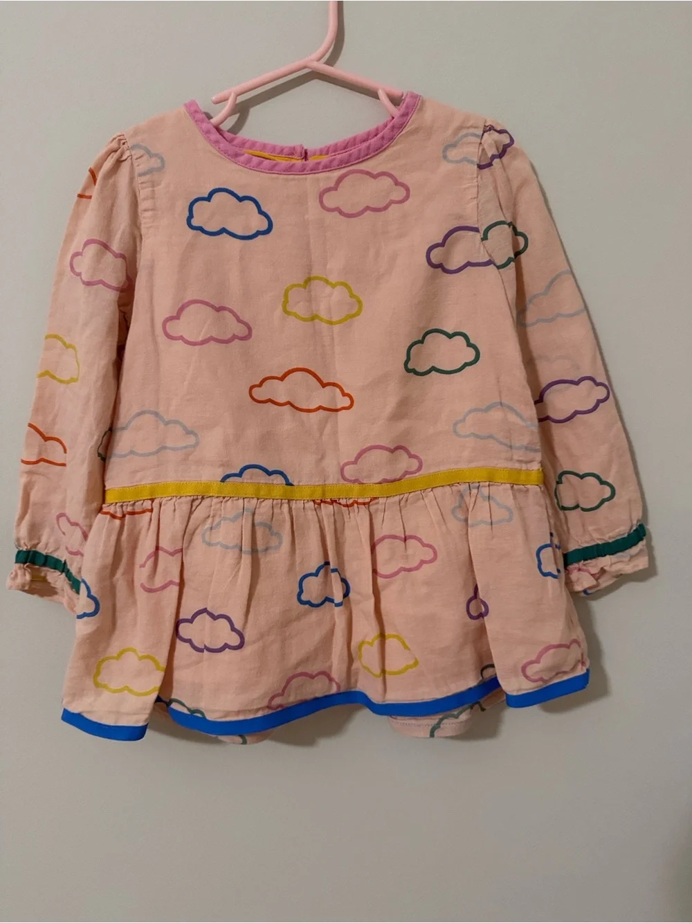Mini Boden Pink and Yellow Girls Top